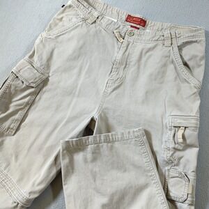 US Expedition Cargo Pants Mens 36 Khaki Convertible‎ Zip Off Outdoor Utility Y2K